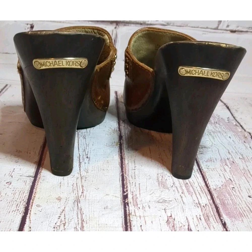 Michael Kors‎ San Antonio Loafer Style High Heel Mules Size 9M